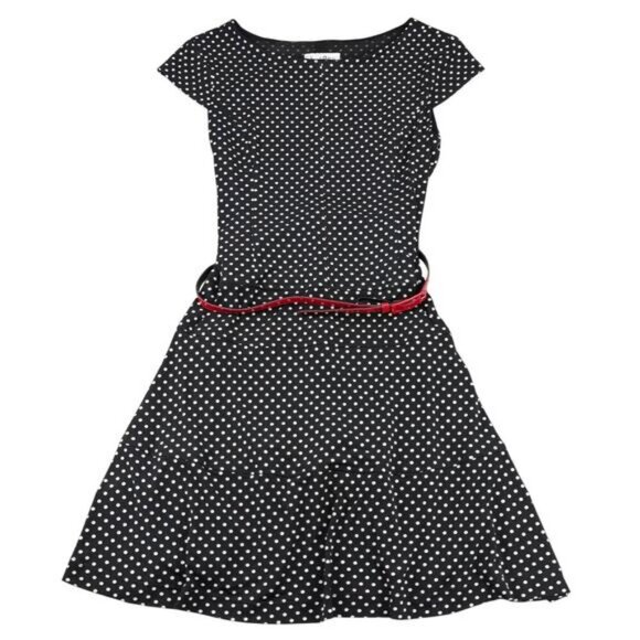 JOSEPH RIBKOFF Women's Cap Sleeve Polka Dot Dress Sz 14 - Picture 2 of 7